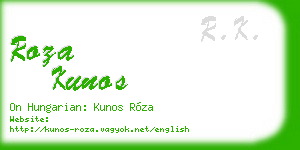 roza kunos business card