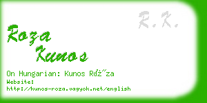 roza kunos business card